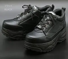 yosukeヨースケ　厚底フラットスニーカー　27.0黒ブラック