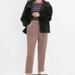 ライトコーデュロイタックテーパードパンツ M