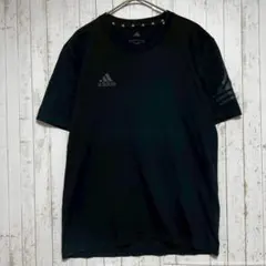 アディダス adidas ロゴTシャツ スポーツウェア 綿 コットン 黒 M