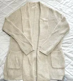 SHOO・la・RUE ベージュ ニットカーディガン　Mサイズ （ゆったり）