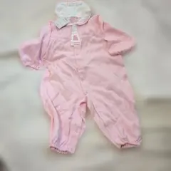 新品ミキハウス ピンク色　長袖ロンパー カバーオール　値下げ