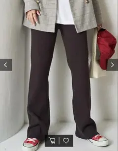 freak's store リブフレアニットパンツ