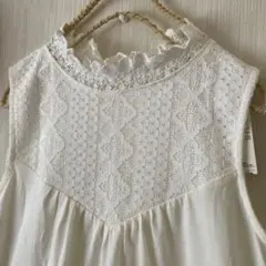 新品★サマンサモスモス★オフ＊シャーリング襟＊ノースリーブカットソー【接触冷感