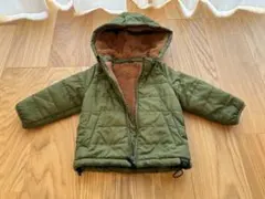 futafuta ボア アウター ダウンジャケット カーキ 90cm