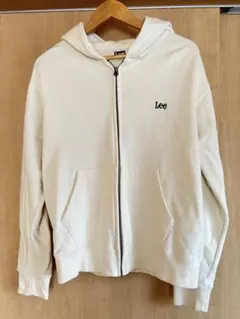 美品Lee バックプリント ジップアップロゴスエットフーディー　ユニセックス