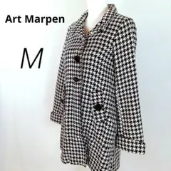 上品可愛い✨Art Marpen 千鳥格子 デザインコート 白黒【M】d1001