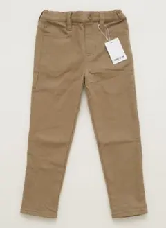 ​【新品タグ付】コムサイズム 裏起毛 ストレッチ パンツ 100A キャメル