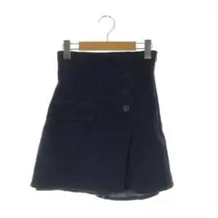 スナイデル SNIDEL 24AW サイドボタンデニムスカショーパン 0ネイビー