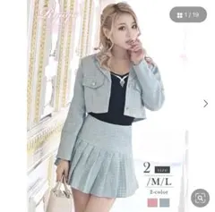 キャバドレス キャバスーツ 韓国 セットアップ ツイード Mサイズ