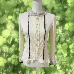 axes femme 森ガール 姫系 胸元リボン レース 長袖ブラウス - メルカリ