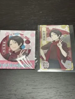 加州清光 刀剣乱舞 花丸 缶バッジ　カード