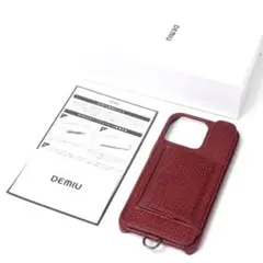 Demiurvo POCHE iPhone 13Pro ケース&ストラップ DEMIU(デミュウ)｜iPhone15 POCHE 背面収納スマホケース ストラップ