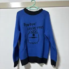 GU 青色ニットセーター Sサイズ