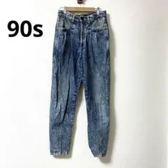 90s ケミカルウォッシュ デニム ジーンズ W29相当 vintage 古着