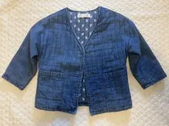 ノーカラーカバーオール（98）デニム