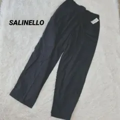 SALINELLO 黒　ワークパンツ　ウエストゴム　紐付き　コットン　イタリア製