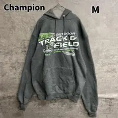 チャンピオン プルオーバーパーカー グレー プリントロゴNCAA大会【9262】
