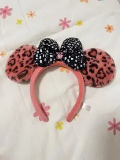 ディズニー カチューシャ ヒョウ柄 ピンク