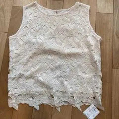 cepo ノースリーブ タンクトップ　白　刺繍のサムネイル