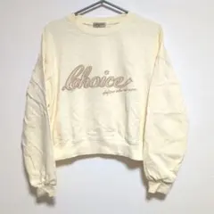 サマンサモスモス　クリーム色薄手スウェット