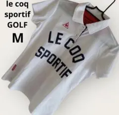 ルコック ゴルフ レディース M ホワイト 半袖 ポロシャツ ロゴ 速乾