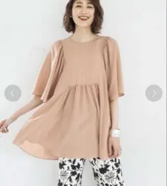 グローバルワーク　お手入れらくらくチュニック　フリーサイズ