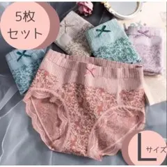Lサイズ　レディース　 ショーツ 5枚セット　温活　パンツ　下着　A301