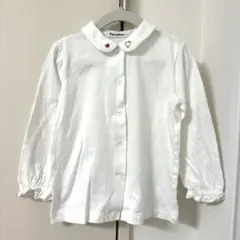 【未使用に近い】familiarファミリア襟付きブラウス　ファミちゃんリア110