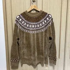 ▪️美品　メンズ　RAGEBLUE ブラウンベージュ系セーター　Lサイズ▪️