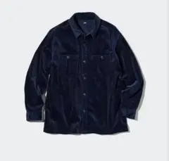 UNIQLO コーデュロイワークシャツ ネイビー