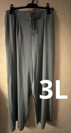 大きいサイズ 3L ワイドパンツ