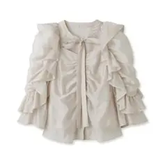 SNIDEL フロントスリットボウタイブラウス