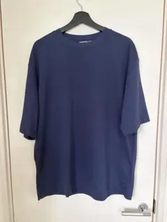 UNIQLO U エアリズムコットンオーバーサイズTシャツ5分袖ネイビー XL