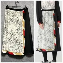 ブルーレーベルクレストブリッジ　スカーフスカート　プリーツスカート　美品　38