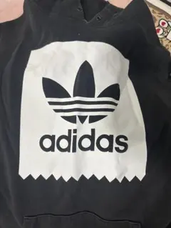 adidas フリースパーカー Lサイズ ブラック