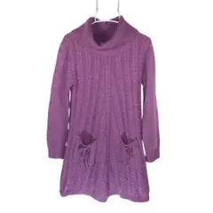 GALLERY VISCONTI ニットワンピース 新品タグ付き 紫ケーブル編み