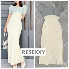 RESEXXY❤️センターラインスクエアネックニットワンピース