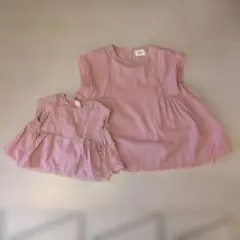 【親子リンク】プティマイン　ピンク チュニック　セット 2点