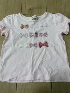 moo non non リボン柄 半袖Tシャツ 110