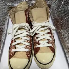 Converse All Star ハイカット 菊柄 ブラウン