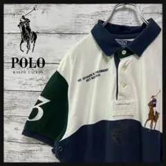 【※状態要確認】ラルフローレン★ポロシャツ ビッグポニー 刺繍 XL