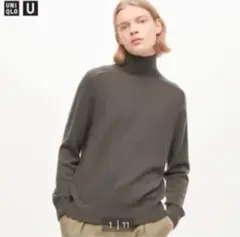UNIQLO U クレープウールタートルネックニット