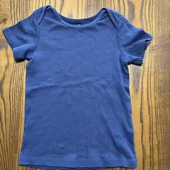H&M オーガニックコットン Tシャツ ネイビー 92
