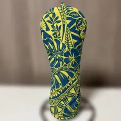 ハンドメイド　フェアウェイウッド用ヘッドカバー 青黄色