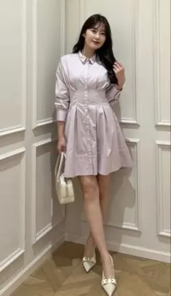 Herlipto Dewi Shirt Mini Dressのサムネイル