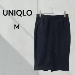 ユニクロ タイトスカート ストレッチ 膝丈（M）ベーシック 無地