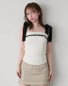 andmary Candice ribbon bare tops - メルカリ