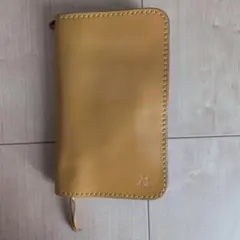 革蛸謹製 長財布 ラウンドジップ キャメル