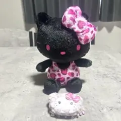 ✨激レア✨ ハローキティ ぬいぐるみ ブラック ピンク ハート 黒 平成