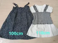 GU　110cm 半袖チュニック　100cmワンピース 2点セット